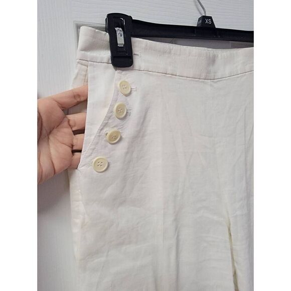 Theory Wide Leg Linen Sailor Pants 6 - Picture 5 of 9